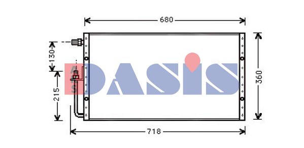 AKS DASIS Конденсатор, кондиционер 132018N